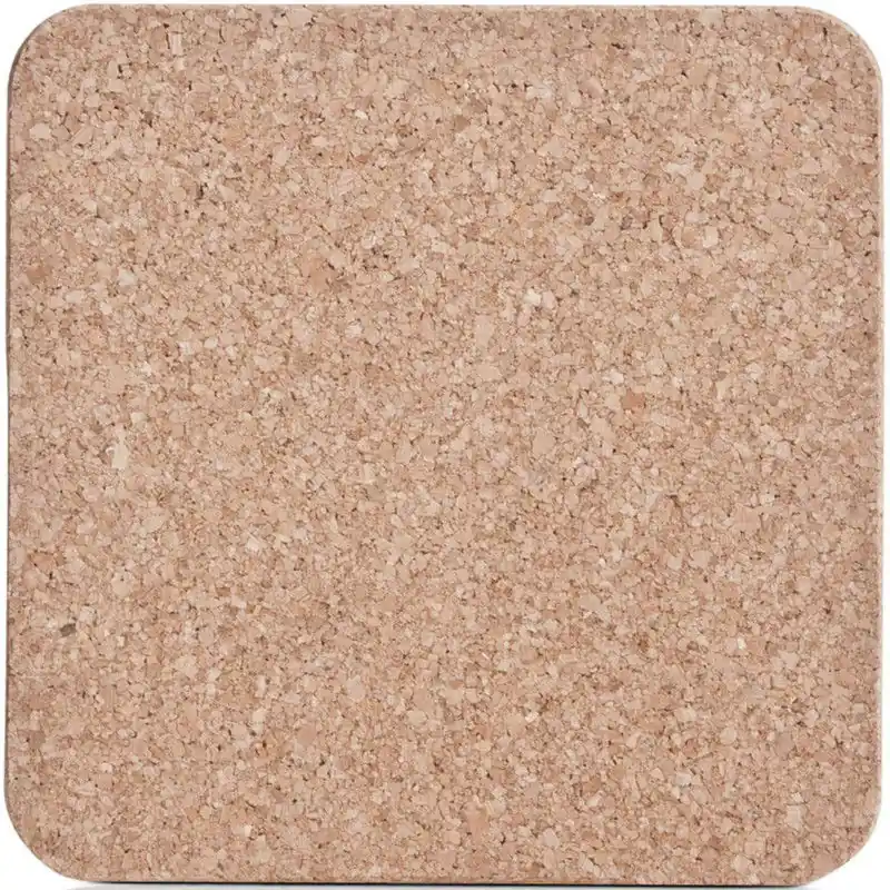 Vierkante onderzetters voor pannen/schalen - 6x - kurk - 24 x 24 cm - Panonderzetters Beperkte Voorraad