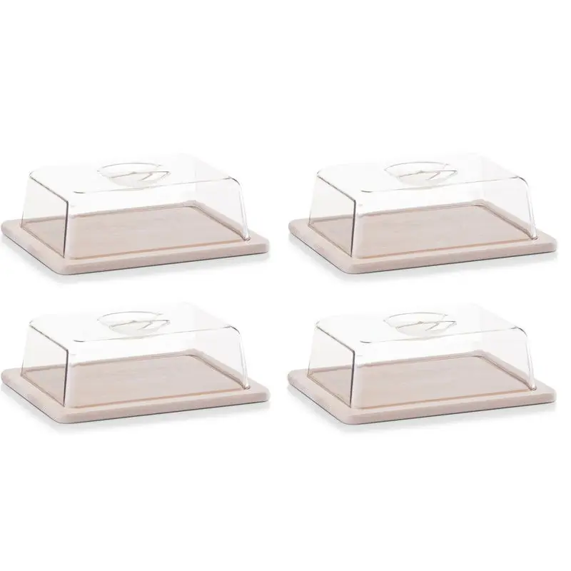 Zeller Verhouddoos - 6x - met deksel - 25 x 20 cm - rechthoekig - Kaasplankjes Koop Vandaag