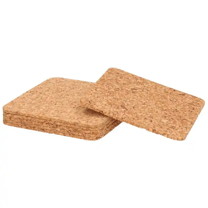 Nieuwe Collectie Zeller Glazenonderzetters - set 18x - vierkant - 10x10 cm - Kurk - Glazenonderzetters