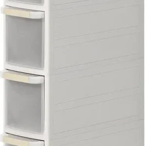 Shop Nu Badkamerkast - Trolley - 4 lades - Wit - 18x43x85 cm