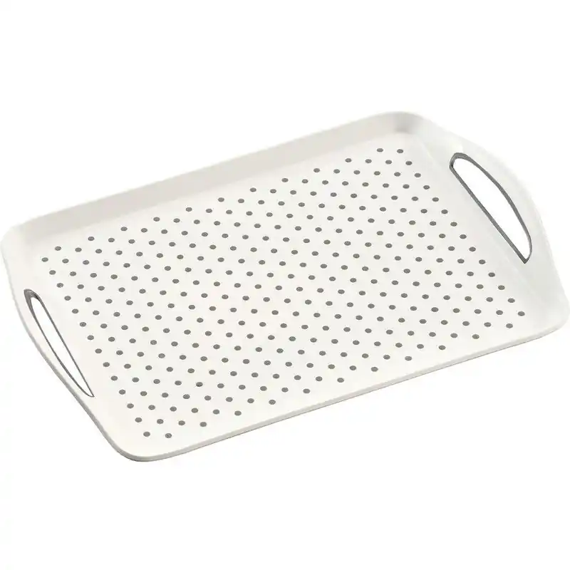 Koopje Dienblad met anti-slip noppen - 32 x 45 cm - Wit - Kunststof - Dienbladen