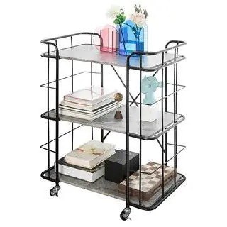 Lage Kosten Keukentrolley - Opbergrek - 3 legplanken - Metaal - 66x83x41 cm