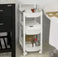 Keukentrolley - Serveerwagen - 4 vakken - Mobiel - 49x100x33 cm Tijdelijk Beschikbaar