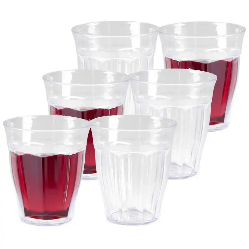 PlasticForte Drinkglazen/waterglazen Picardie - 12x - kunststof - Drinkglazen Bestseller