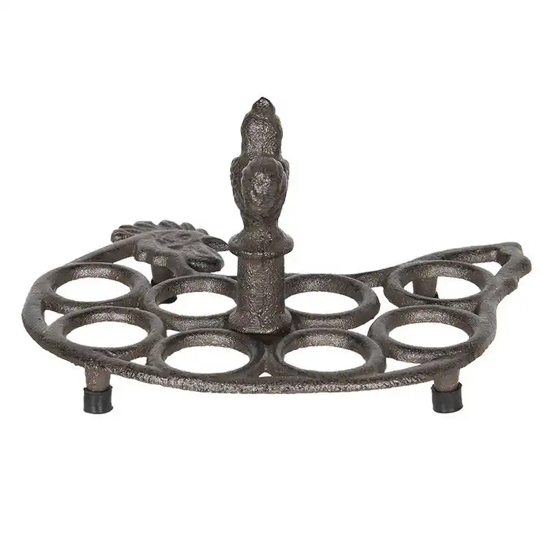 Rechtstreeks Van De Fabrikant Clayre & Eef Eierhouder 21x16x12 cm Bruin IJzer