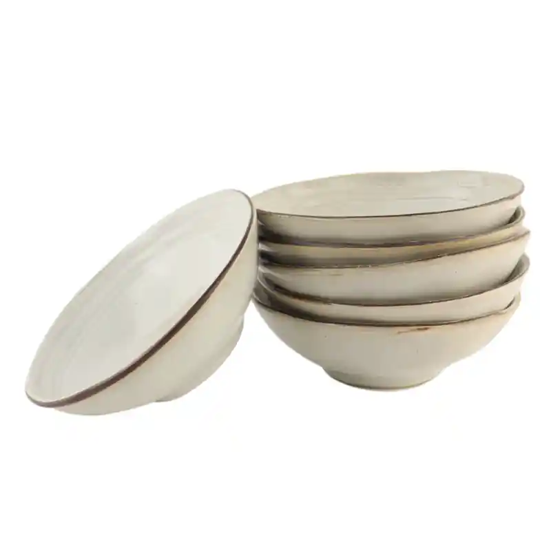 Koop Vandaag OTIX Soepkommen - 6 Persoons - Beige - 15cm - Soeptassen - Keramiek - LILY
