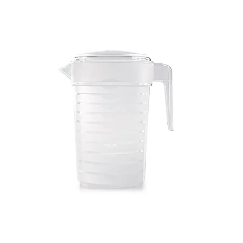 Limited Edition PlasticForte Waterkan met deksel - 1 liter - transparant - kunststof - Schenkkannen