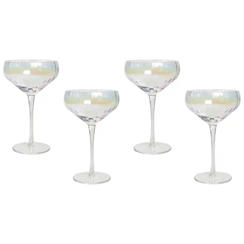 MORGANITE - Champagneglas set van 4 - Transparant - Glas Laatste Kans