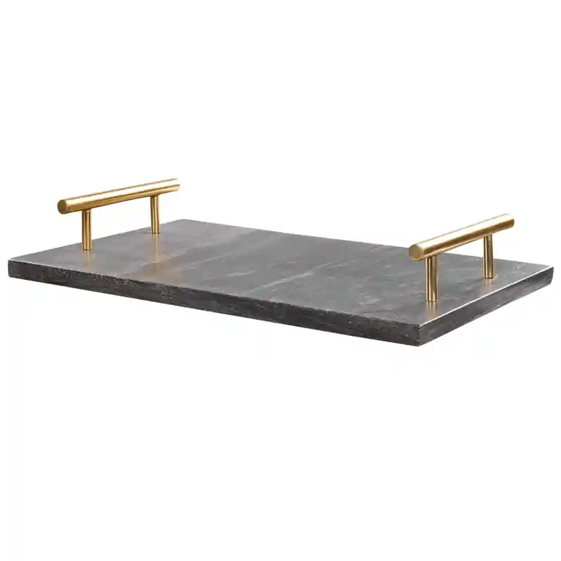 Budget DIMARI - Decoratief dienblad - Zwart - Marmer