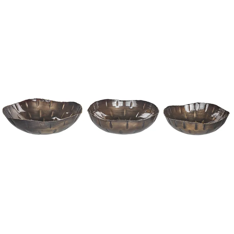 Betaalbaar PINANG - Decoratieve schalen set van 3 - Messing - IJzer
