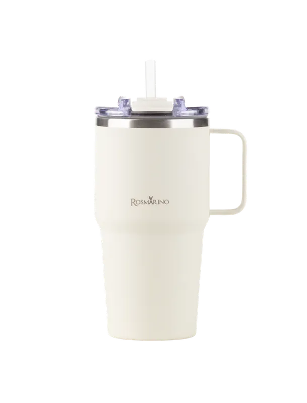 Rosmarino Waterfles - Drinkfles - Thermosfles - Dubbelwandig - 0.6l - Wit Flitsaanbieding