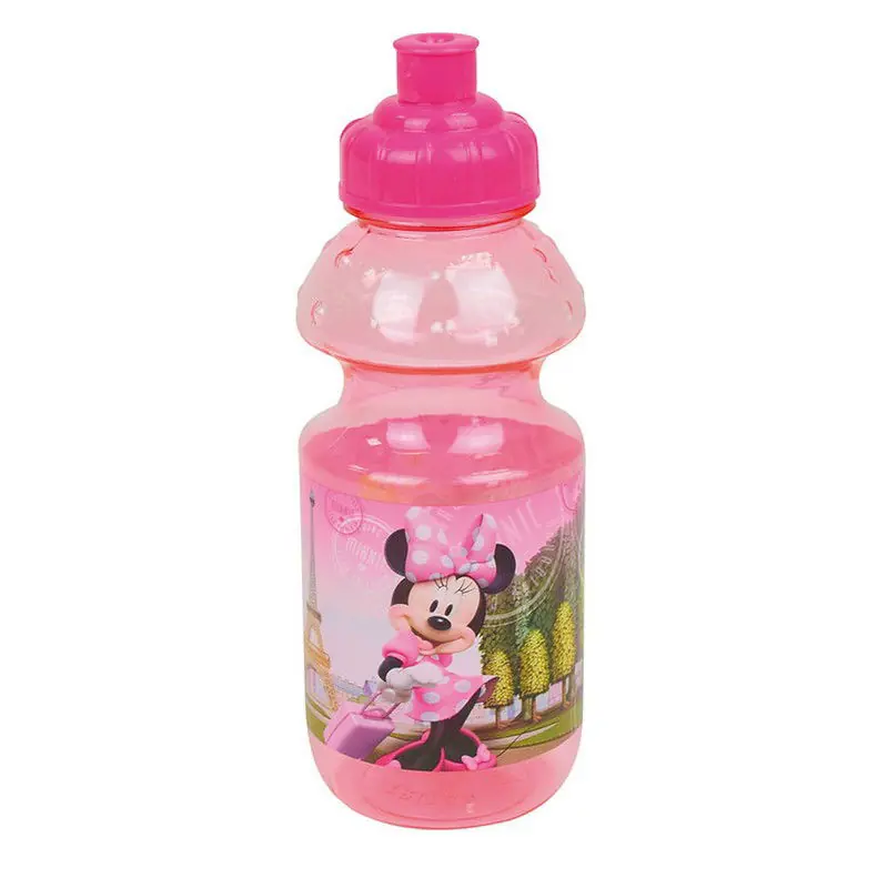 Disney Minnie MouseA drinkfles/drinkbeker/bidon met drinktuitje - roze - kunststof - 350 ml - Schoolbekers Plaats Bestelling