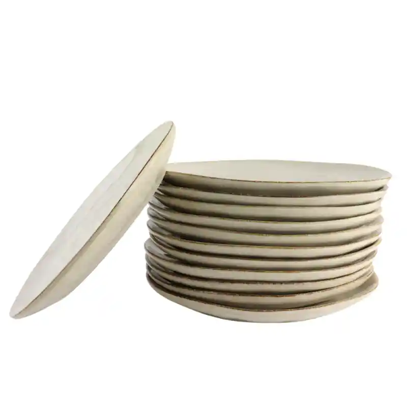 OTIX Dinerborden - Bordenset - 12 Persoons - Beige - 27cm - Keramiek - MAPLE Exclusieve Aanbieding
