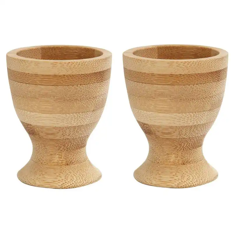 Eierdopjes - 4x stuks - hout - 6 cm - Ontbijt en lunch Pasen - Eierdopjes Dagaanbieding