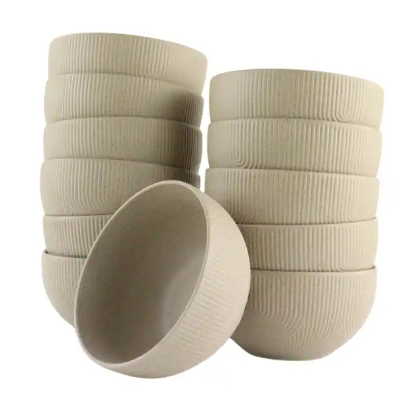 Hoge Kwaliteit OTIX Soepkommen - Zonder Oor - Set van 12 - Schaaltjes - 600ml - Caramel - Aardewerk - TEAK