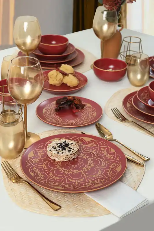 Betrouwbaar Keramika Serviesset - Keraart Hatırat - 24 delig - 6 Personen - Stoneware