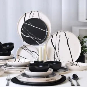 Keramika Serviesset - Keraart Marble - 24 delig - 6 Personen - Stoneware Nieuw