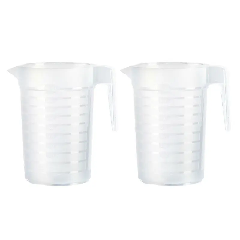Exclusieve Aanbieding Plasticforte schenkkan - 2x - kunststof - transparant - 2000 ml - Schenkkannen