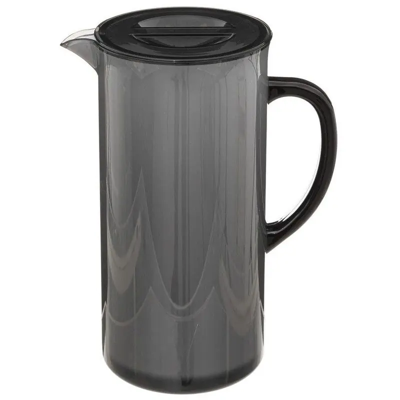 5Five Sapkan/schenkkan karaf met deksel - zwart - 1950 ml - kunststof - Schenkkannen Budget