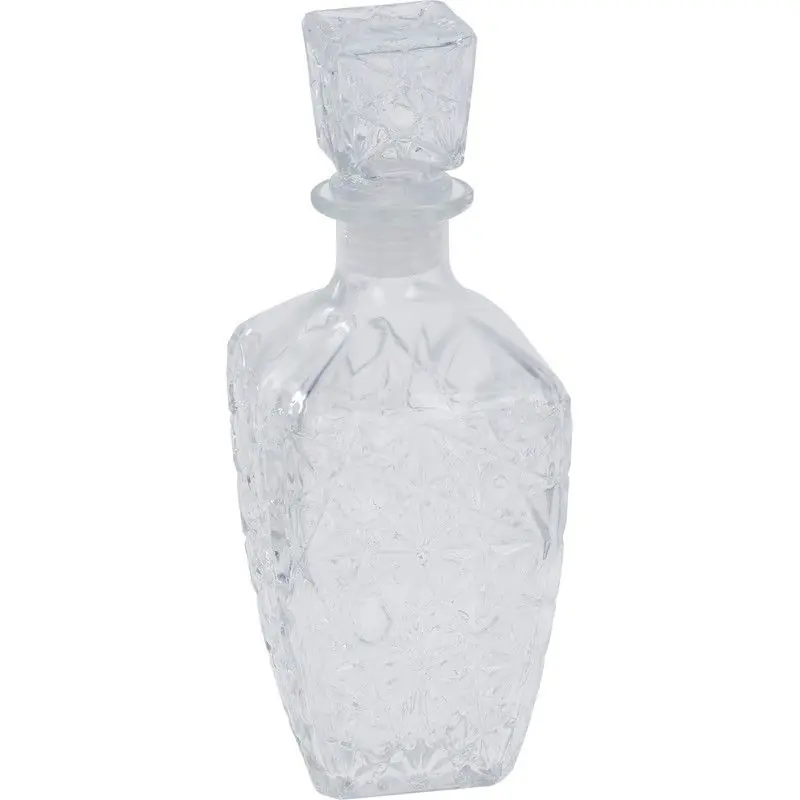 Geld-Terug-Garantie Whisky/water karaf - transparant - 900 ml - 9,5 x 25 cm - kristal - Whiskeykaraffen