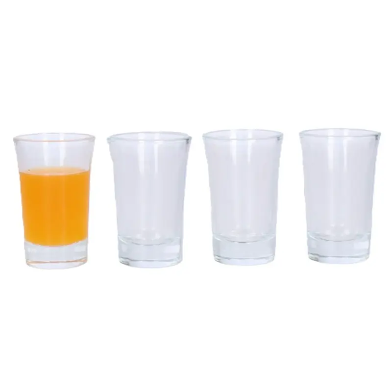 Shotglaasjes - 4x stuks - glas - 50 ml - shotglazen - Shotglazen Laatste Versie