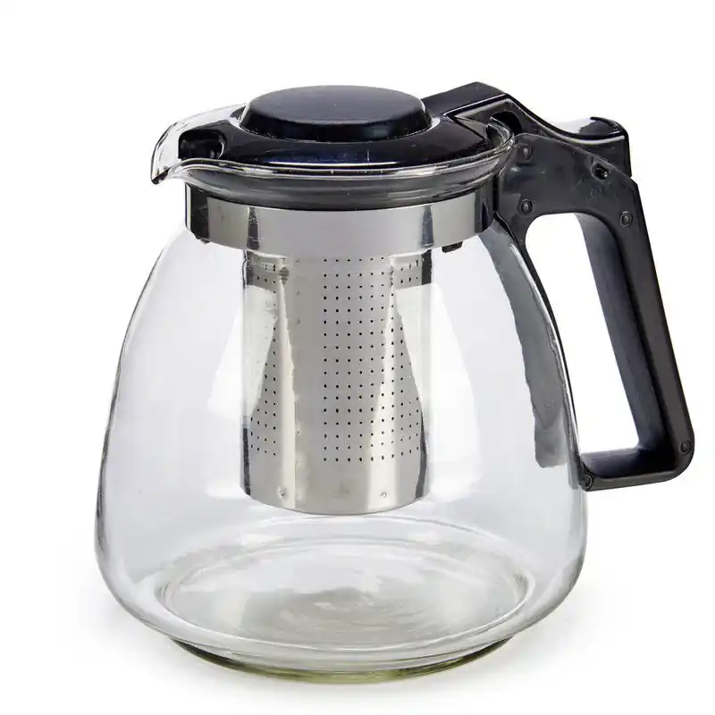 Glazen theepot 900 ml met filter/infuser en handvat - Theepotten Beperkte Voorraad