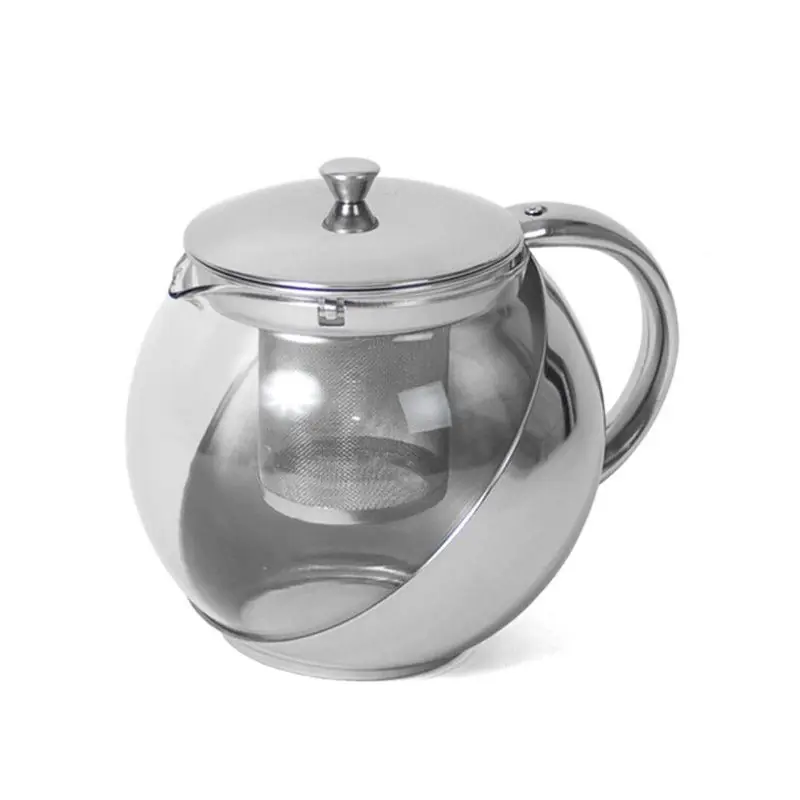 Glazen theepot met thee filter/infuser 1 liter - Theepotten Bestseller