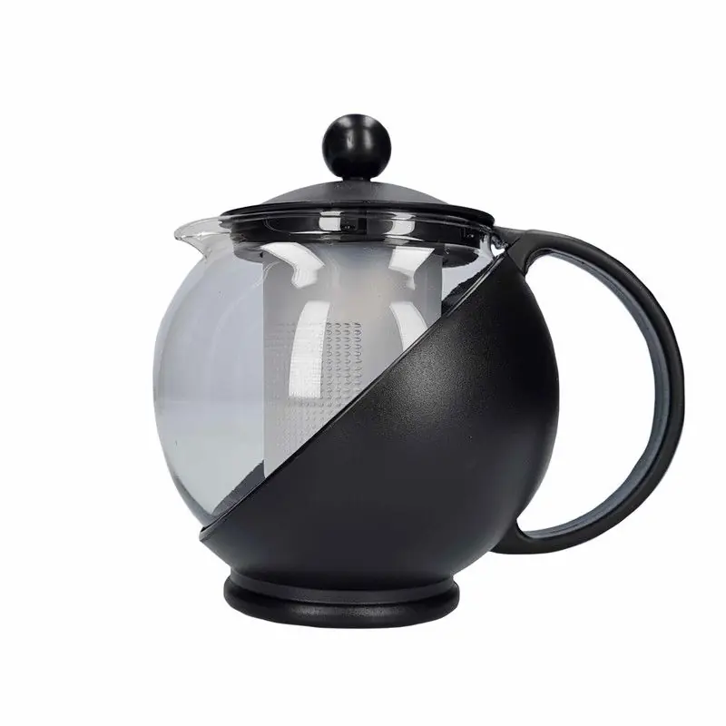 Gerimport Theepot - met infuser/ filter - 750 ml - zwart - theekan - Theepotten Hoge Kwaliteit