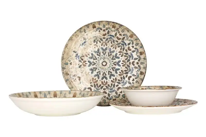 Rinart Serviesset (Large) - Aztec - 24 delig - 6 Personen - Porselein Merkproduct