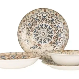 Rinart Serviesset (Medium) - Aztec - 24 delig - 6 Personen - Porselein Luxe