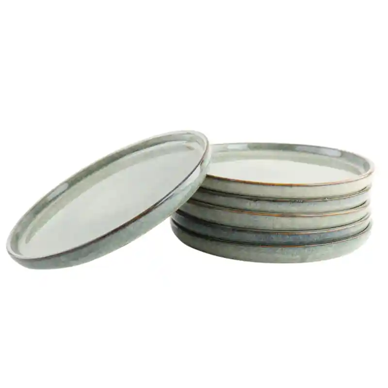 Beperkt Aanbod OTIX Ontbijtborden - Bordenset - 6 Persoons - Dessertbord - 21cm - Aardewerk - BEECH