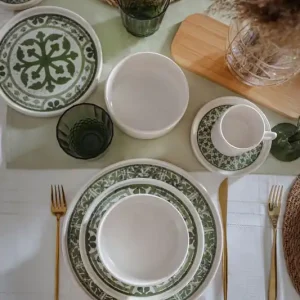 Keramika Serviesset - Timeless Green Stackable - 20 delig - 4 Personen - Stoneware Meest Verkocht