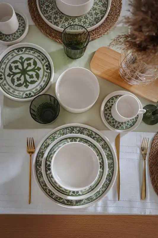 Keramika Serviesset - Timeless Green Stackable - 20 delig - 4 Personen - Stoneware Meest Verkocht