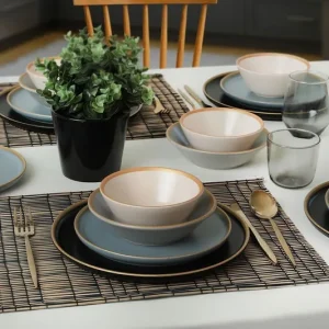 Keramika Serviesset - Safir Grey - 24 delig - 6 Personen - Stoneware Bestel Nu