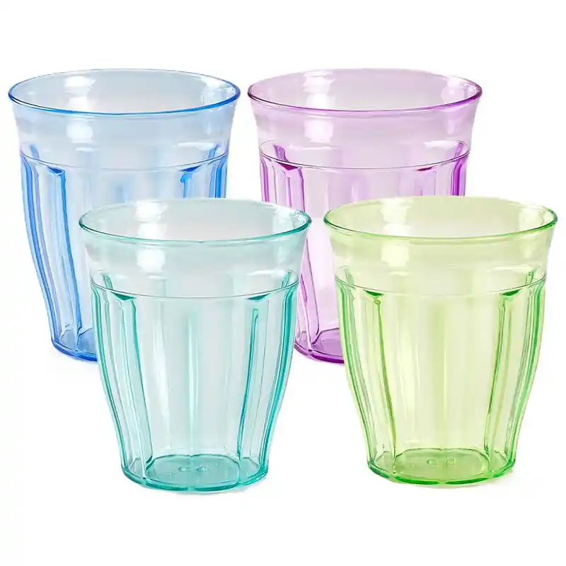 Modern PlasticForte Drinkglazen Picardie - 12x - kunststof - gekleurd - Drinkglazen
