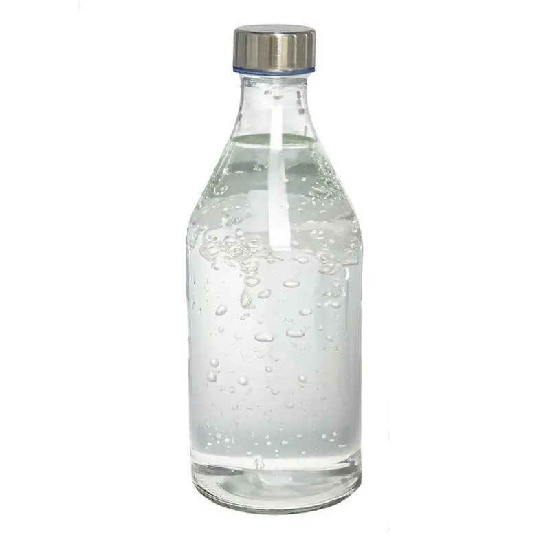 Direct Beschikbaar Waterkan - met deksel - 1L - glas - kurk - waterkaraf - schenkkan - rond - Waterkannen