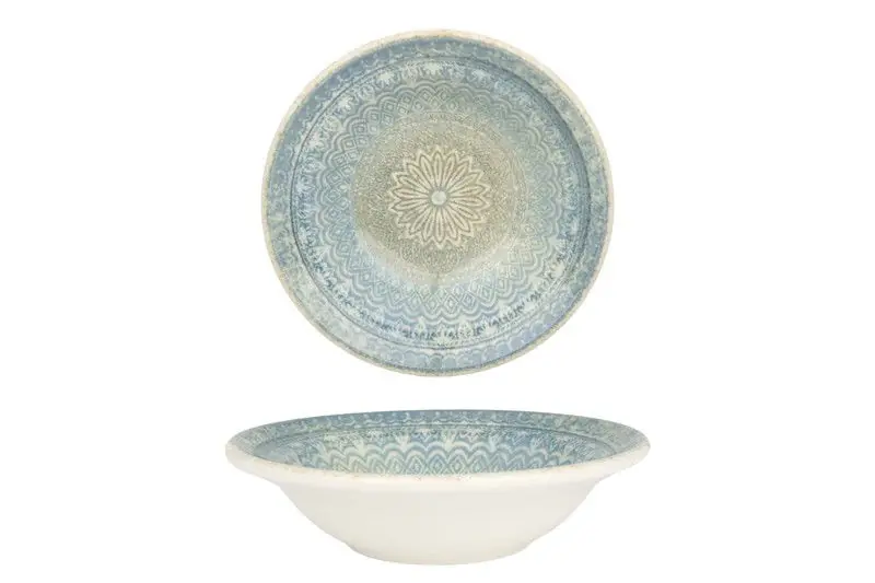 Bonna Kommetje - Rivus Ethnic - Porselein - 16 cm (160cc) - set van 6 Gratis Retour