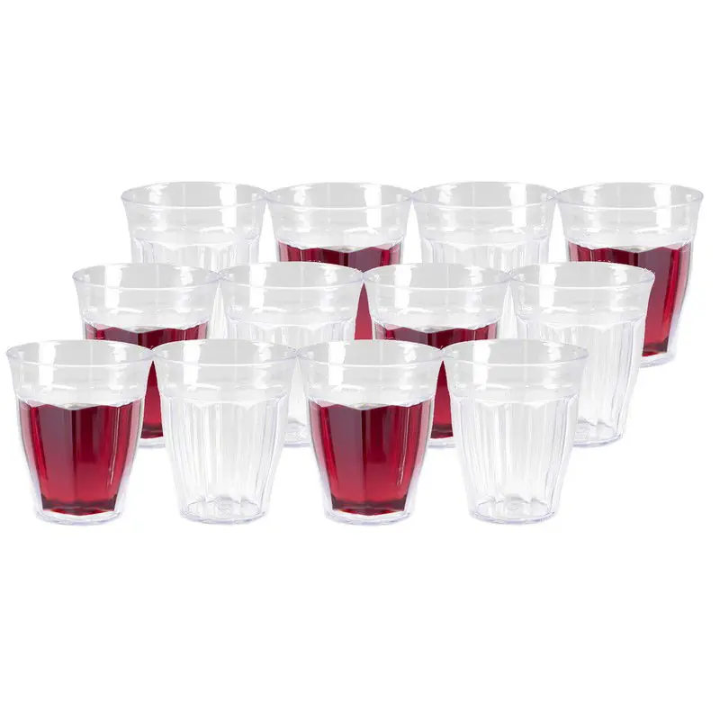 PlasticForte Drinkglazen/waterglazen Picardie - 24x - kunststof - Drinkglazen Wereldwijde Verzending