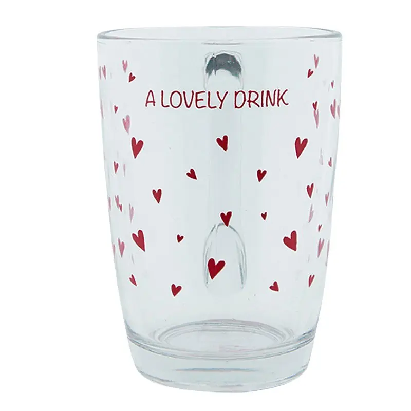 Topkwaliteit Clayre & Eef Theeglas 300 ml Glas Harten