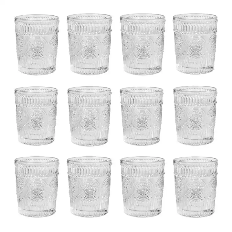 Krumble Waterglas vintage - 260 ml - Set van 12 Shop Nu