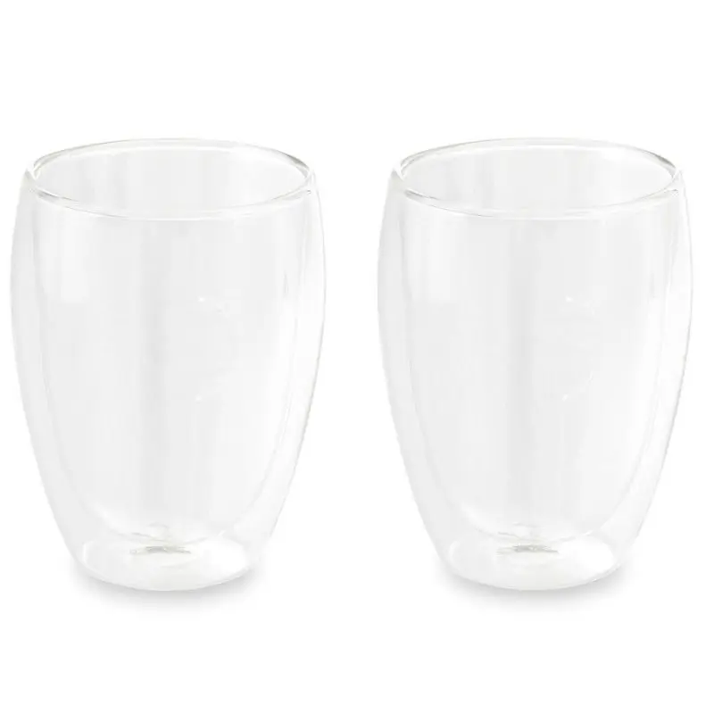Shop Nu Set van 2x dubbelwandige glazen 350 ml transparant - Koffie- en theeglazen