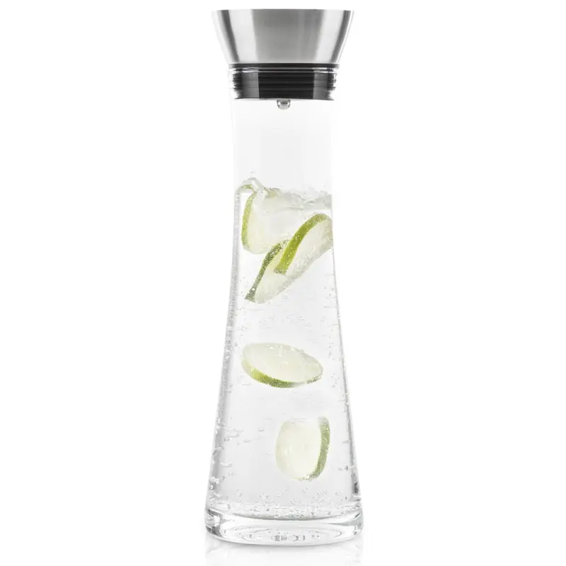 Karaf/schenkkan - 1 liter - glas - RVS filter - sapkan - waterkan - waterkaraf - Schenkkannen Snelle Levering
