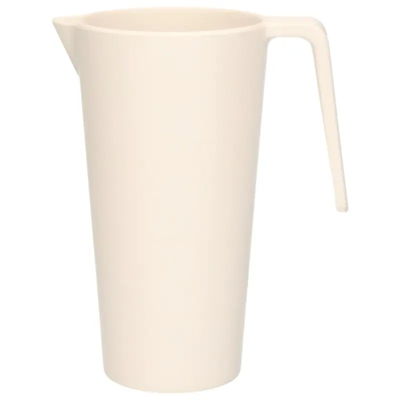 Weekendaanbieding Schenkkan/waterkan - creme wit - 1500 ML - melamine - D10 x H21 cm - Schenkkannen