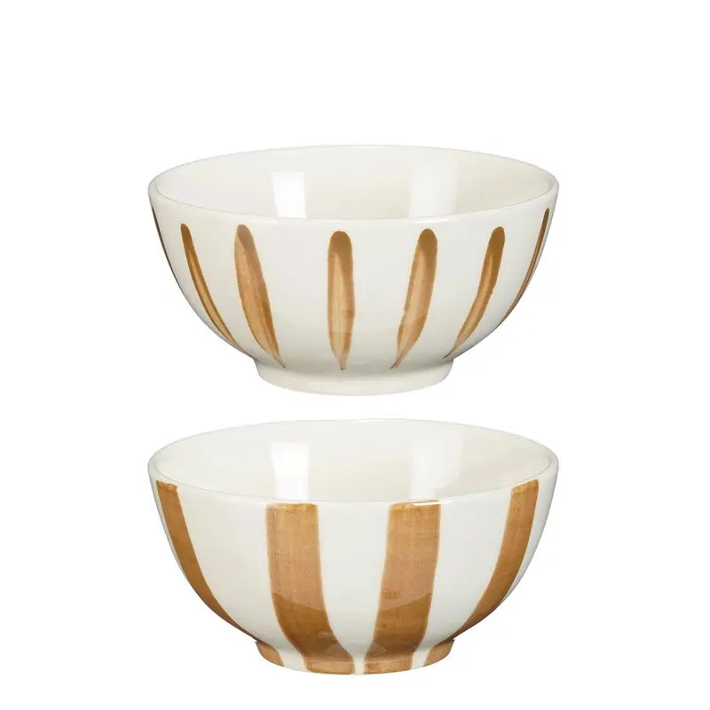 Beperkt Aanbod Mica Decorations Elsie Kom - Assorti - H6 x Ø11 cm - Steengoed - Bruin