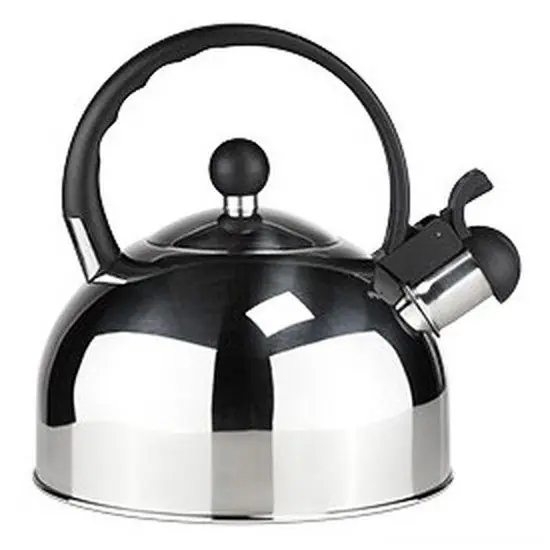 Superprijs HI Fluitketel - 2,5 liter - zilver/zwart - RVS - waterkoker - Fluitketels