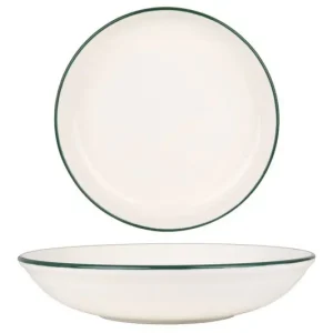 Nieuw Model Rinart Diepbord - Green Edge - Porselein - 25 cm (1300cc) - set van 6