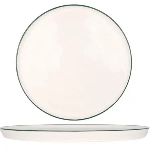 Rinart Dinerbord - Green Edge - Porselein - 28 cm - set van 6 Gratis Verzending