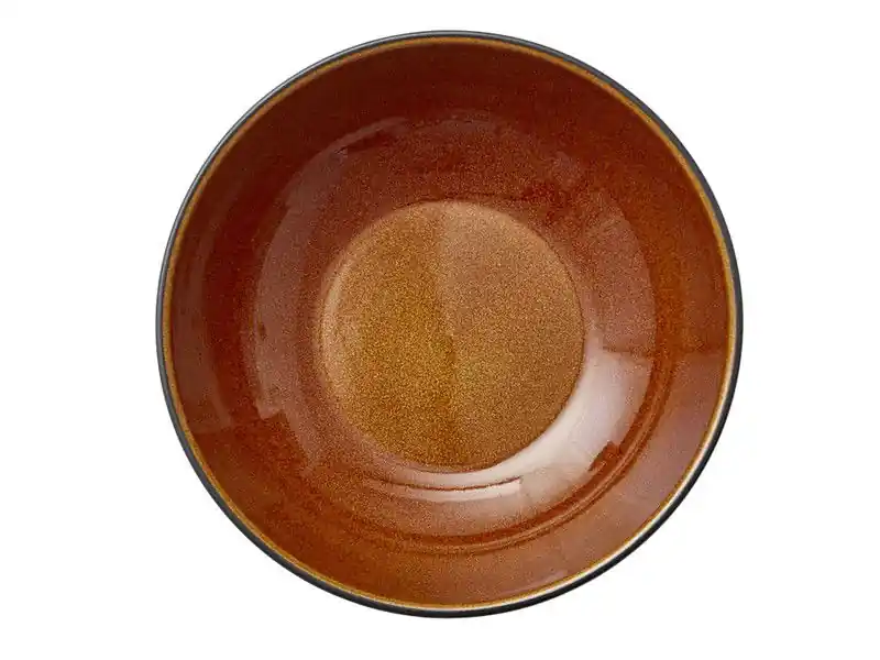Bitz® Gastro set 6 stuks Pastaborden/diepe borden Ø 20 cm - Zwart/Amber 11195 Speciale Aanbieding