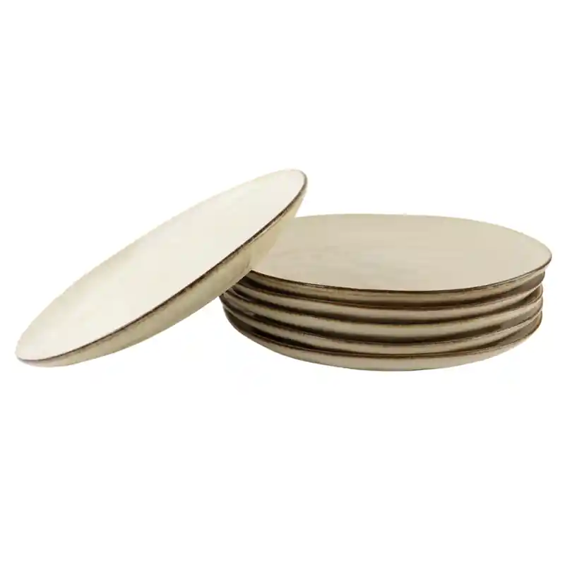 Luxe OTIX Dinerborden - Bordenset - 6 Persoons - Beige - 27cm - Keramiek - MAPLE