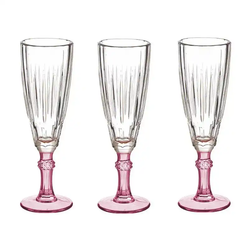 Vivalto - Champagneglazen Exotic Collection 6x - roze voet 170 ml - Champagneglazen Rechtstreeks Van De Fabrikant